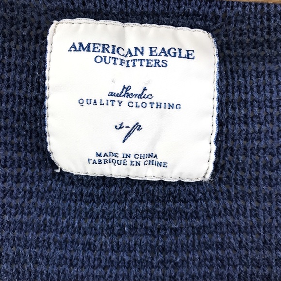 AEO Navy Duster Cardigan With Pockets Boho Indie - Picture 6 of 6